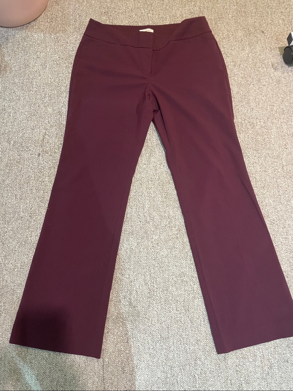 LOFT Plum Straight-Leg Pants